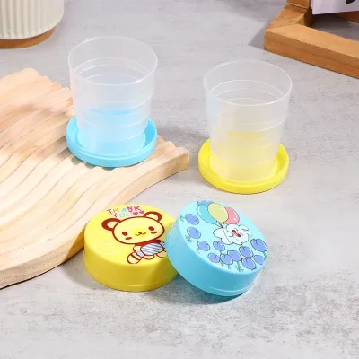 Cartoon Foldable Plastic Drinking  Cup (1 pc)